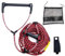 OZLCUA Waterboard-Seil Wasserski-Seil, Kniebrett, schwimmendes Surf-Seil, Wassersportgeräte, Schnellboot, Boots-Schleppseil mit Griff, Wakesurf-Seil Wasser Ski Seil(Color:Red Black 75ft)