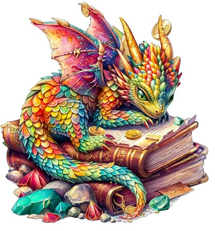 CHARMIBLE Puzzle in legno per adulti, 240 pezzi, puzzle irregolare a forma di animale, 34 x 32 cm, puzzle unico con scatola regalo in legno