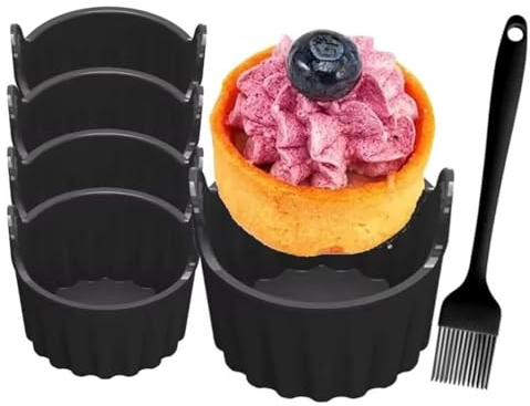 Silicone Egg Poacher for Air Fryer - Set of 4, Non-Stick Ramekins, Heat-Resistant Silicone Moulds, Microwave & Dishwasher Safe, Perfect Egg Cooker Cups for Healthy Breakfasts, Air Fryer Accessories