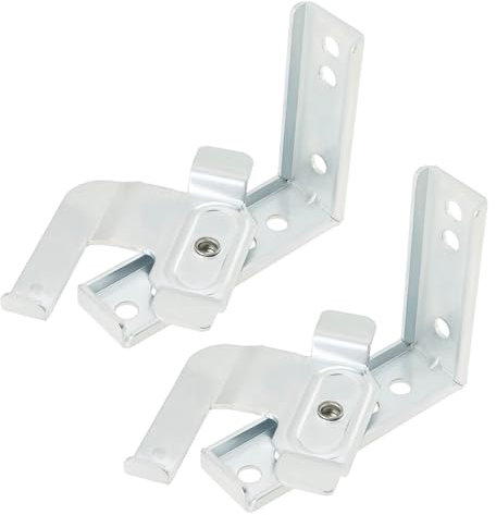EMSea 2 Stück Jalousie-Schwenkhalterungen Face-Fix Metall L-förmige Vertikal-Jalousiehalterungen für 50 Mm Fenster Befestigung von Jalousieschienen Silber