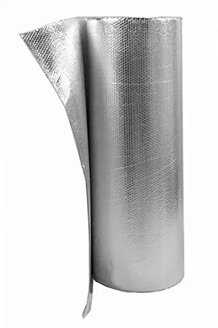 Dampfsperre, reflektierende Isolierung, doppelte Blasen-Aluminiumschichten, thermische Wärmedämmung für Gebäude, Thermofolien-Isolierrolle, Heizkörper-Wärmereflektor, Abdeckung für Wände (Größe: 1 x