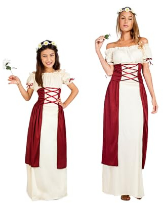 Boland - Kostüm Mittelalter Burgfräulein, Faschingskostüm für Mottoparty oder Karneval, Kleid für Märchenkostüm