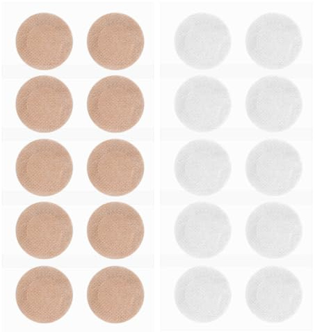 Gosknor 100stk (50 Paare) Nippel Abdeckungen für Männer, Anti-Scheuer Lauf Nippel Klebeband Unsichtbar Einweg-Schutz für Solarien Sport Fitnessstudio Täglicher Gebrauch (Beige, Weiß)