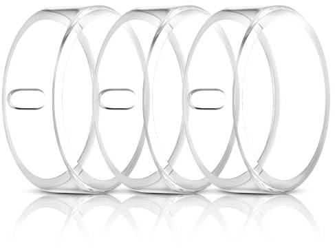 3 Pack Cover Compatible with Oura Ring Gen 4/Gen 3 Horizon/Heritage/Ultrahuman Ring, Surport Charging with Cover on, Anti-Scratch TPU Protector for Women Men-Clear*3-for Size 9