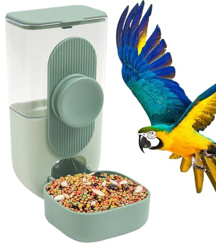 Comederos Bebederos para Jaula De Aves - Transparente, Automático, Colgante | Dispensador De Comida Agua para Periquitos, Ninfas, Agapornis Pinzones, Accesorio Antiderrame para Entrenamiento