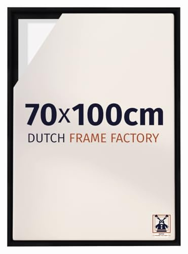 Dutch Frame Factory - Schattenfugenrahmen 70x100 cm Schwarz Matt - MDF | Schattenfugenrahmen für Leinwände, Geeignet für Leinwände bis 2 cm Dicke, Ohne Rückwand und Glas, Made in Holland