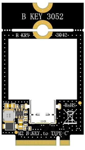 JMT WWAN - Adaptador de módulo de red 4G M.2 B a USB/tarjeta de expansión TF dual compatible con 3042 3052 (M.2 B-Key a USB-C)