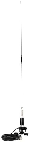 Bingfu Antena Radio Móvil de Banda Dual VHF/UHF (136-174 MHz y 400-460 MHz), 86 cm, con Soporte de Labio, Conector PL-259 y Cable de 5 Metro para Radio Bidireccional y Comunicación Amateur | Ham Radio 136-174 MHz y 400-460 MHz con cable de 5 metros para coche, camión, radio bidireccional amateur marina