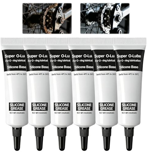 Silicone Grease for O-Rings 6 PCS Waterproof Silicon Grease, White Lithium grease, Plumbers Greases Tube for Long-Lasting Protection for Faucets Valves Rubber Seals Gears Bearings
