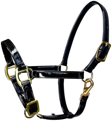 Bbajszx Equestrians Horse Headstall Zaum Kopfbedeckung mit Goldener Schnalle aus elegantem Leder, geruchshemmend und schnell zu reinigen Eigenschaften Equestrians Horse Headstall Zaum