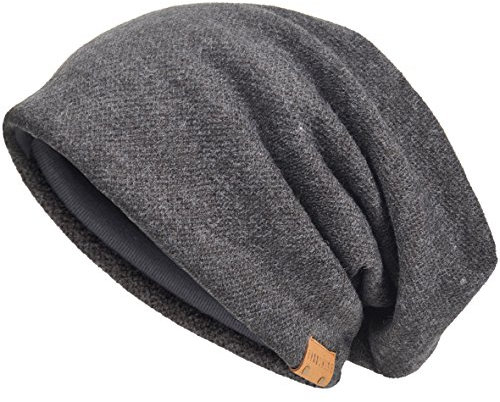 VECRY Herren Baumwolle Mütze Strickmützen Slouch Beanie Schädel Cap Winter Sommer Hüte (Grau)