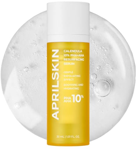 APRILSKIN Calendula10% PHA+AHA Resurfacing Serum | Vegan, Cruelty-Free | Dry, sensitive, acne-prone skin