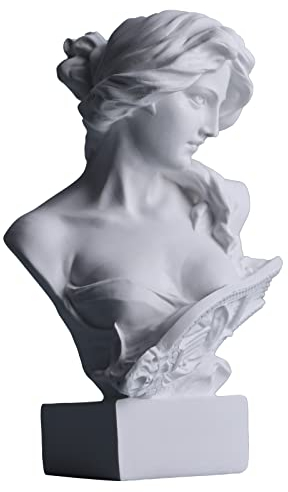 LCCCK 15.2 cm H Weiß Aphrodite Statue Skulptur, Harz Griechische Mythologie Büste Statue, für Kokette Raumdekoration, Dark Academia Raumdekoration, Bücherregale, Partition, Couchtisch Mittelstück
