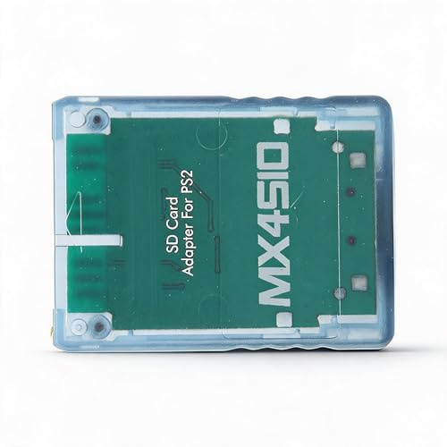 Bewinner Adaptador de Lector de Tarjetas PS2 MX4SIo SIO2SD, Adaptador de Tarjeta TF MX4SIo de Reemplazo Estable Hecho a Mano para PS2(Azul)