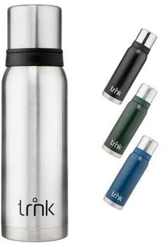 trnk Outdoor Thermosflasche arktis 2 - Edelstahl Thermoskanne 1200ml - BPA-frei - Thermos hält 32 Stunden heiß - Deckel mit 2 Trinkbechern - Spülmaschinenfest