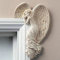 Engelsflügel Türrahmen Dekoration aus Harz,Klein Engelsflügel Wand-skulptur,Vintage Stil Shabby Chic Engelfiguren,3D Kreative Vintage Engelsflügel Türecke Ornament,Türrahmen-Deko Engel (Rechts)