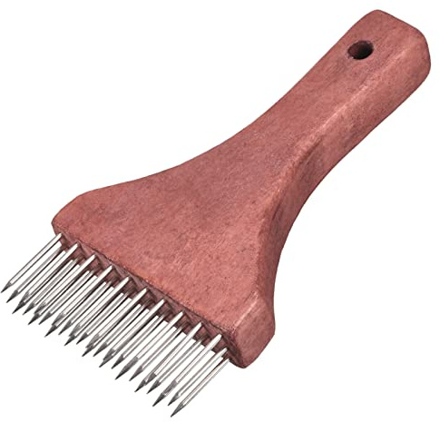 uxcell Stainless Steel Meat Tenderizer, Meat Mallet Needle Nails Kitchen Tools for Tenderizing Meats Steak Fish Chicken, Red