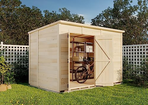 Storehaus Abri de Jardin Security (Toit à Une Pente) en Bois de la Marque Storehaus | Remise à Outils | abri de Jardin Exterieur | cabane de Jardin, Toit monopente, épaisseur de la paroi 12 mm