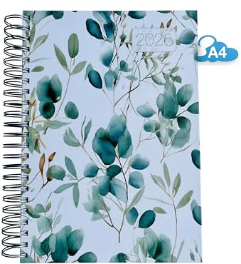 2026 Der GROSSE Dicke – DIN A4 Kalender - EUCALYPTUS (Blätter) von edition cumulus – MADE IN GERMANY - großzügiger Platz für deine täglichen Termine - perfekt für Büro und Zuhause