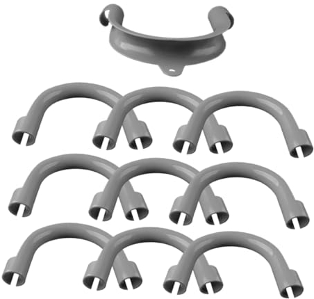 Housoutil 10pcs Washing Machine Drain Hose Holder U-Shape Bend Support Dishwasher Hose Adapter Clothes Washer Guide for Laundry Organization