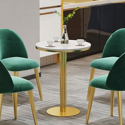 Yopappol Zeitgenössischer Marmor-Beistelltisch, runder Bartisch für Cocktailbar, Pub, Kaffee, Tee, Esszimmer, Bistrotisch, Küchen-Esstische, Kaffee-Besprechungstisch(Size:Height 75cm)