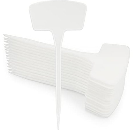 Hapyearn Targhette per piante grandi, 26,5 cm, 30 pezzi, per esterni, in plastica, resistenti alle intemperie, per scrivere, per erbe, etichette per piante, colore bianco