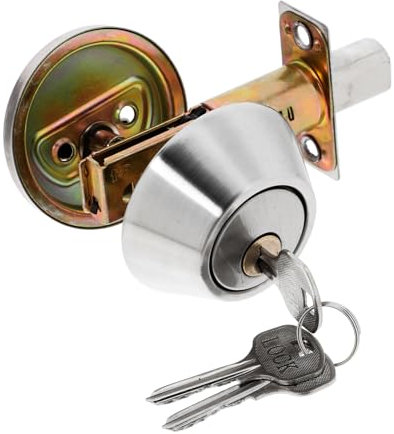 UKCOCO Heavy Duty Single Cylinder Deadbolt Lock Auxiliary Lock for Enhanced Security Suitable for Door Thickness Stylish Design Core Key