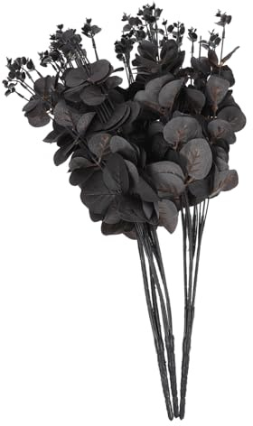 BESPORTBLE Künstliche Eukalyptus Zweige in Schwarz – 3 Stücke Dekozweige Für Vasen - DIY Blumensträuße - Kränze Und Festliche Dekorationen Zu Weihnachten Hochzeiten Und Partys