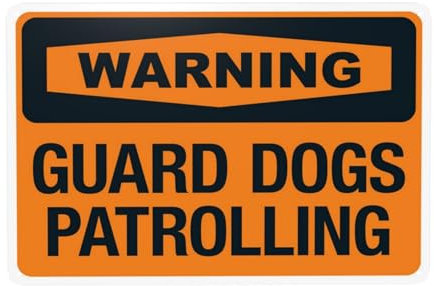 Cartello di avvertimento di sicurezza con 4 fori preforati, durevole, impermeabile, 30 x 20 cm, per uso domestico o esterno