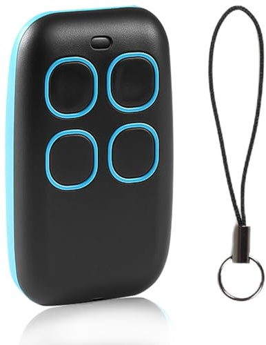 Amztour Universal-Tor-Fernbedienung, 4 in 1 Multifrequenz Rolling Code und Fester Code Programmierbar, Garagentoröffner Fernbedienung Universal Kompatibel mit CAME TOP432NA TOP432EE(Blau)
