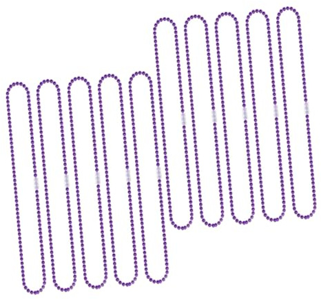 FUNOMOCYA 10-pack festliga pärlhalsband för karneval och maskerad, färgglada plastpärlor för temafester och födelsedagsfirande, perfekta halsband för evenemang och karnevalsstämning