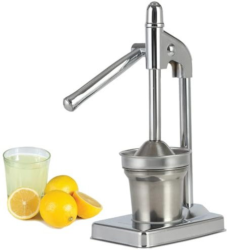 Manual Juicer, Cast Iron Fruit Press & Lemon Squeezer, Stainless Steel Lemon Juicer with Thick Press Lid for Home Kitchen(36.5x18.5x12.5cm)