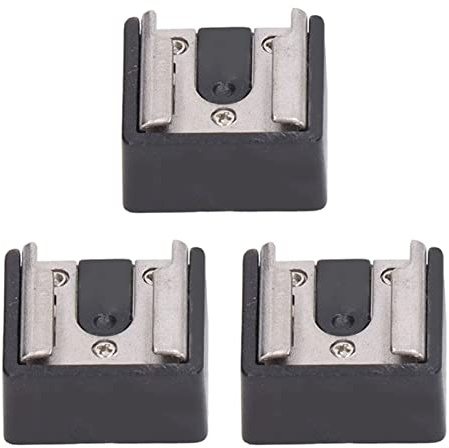 ZJchao Adaptador de Montaje de Zapata, Adaptador de Montaje de Zapata para Flash 3PCS de de para Flash con Rosca de 1/4 pulg. de Tornillo para Trípode de Cámara de Metal