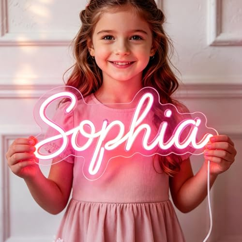 Letrero Neon Personalizado LED, Luz Neon a Medida con Nombre o Texto, Decoración para Dormitorio, Boda, Fiesta, Regalo Original, Cartel Luminoso