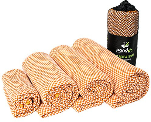 pandoo Toalla de Viaje de bambú Ultraligero, Extremadamente Absorbente, Antibacteriano y de Secado rápido - Mejor Que la Microfibra Convencional - Toalla Deportiva, de Viaje