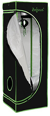 Zelsius Tente de Culture MyHomeGrow | Chambre ou Armoire de Culture, Chambre Noire, Serre (60 x 60 x 120 cm, Noir)