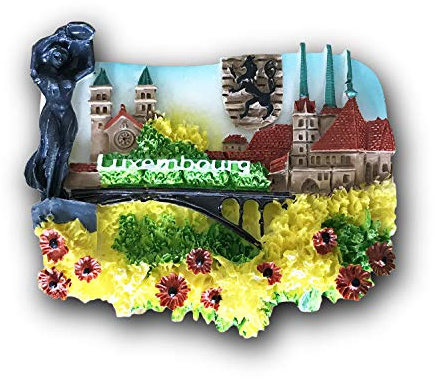 Luxemburg 3D Kühlschrankmagnet Touristische Souvenirs Harz Magnetische Aufkleber Kühlschrankmagnet Home & Kitchen Dekoration aus China