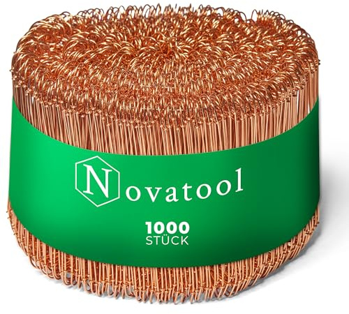 Novatool Drillapparat Driller SW + 1000 Stück Rödeldraht mit Ösen 1 x 140mm Bindedraht verkupfert, Drilldraht, Drahtbinder, Ösendraht, Rödelzange bewehrungsverbinder Alternative Eisenbindegeräte