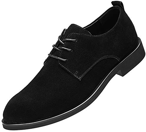 rismart Hombre Ante Oxford Semi Casual Zapatos de Cordones para Boda Trabajo Negocios