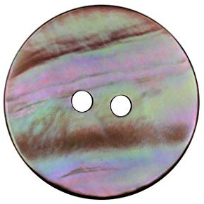 6 Stück echt Perlmutt Knöpfe 2 Löcher weiß cremeweiss bis regenbogen farben schimmernd (22mm)