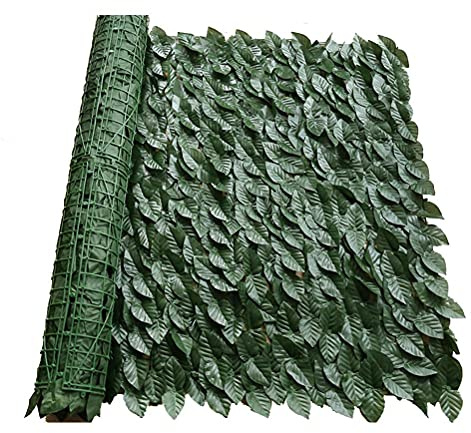 ruixin Künstlicher Efeu-Zaun, Sichtschutz – künstliche Hecke, Rolle 0,5 m x 3 m, Efeublatt-Hecke, Wand, Landschaftsbau, Garten, Sichtschutz, dekorative Zäune für Garten, Balkon, Outdoor