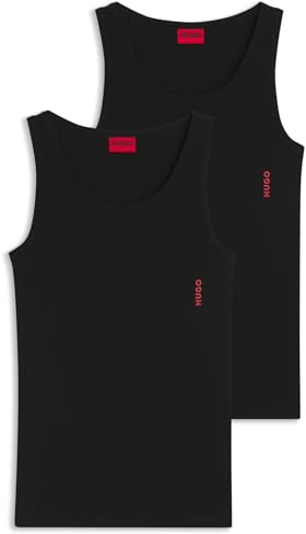 HUGO Men's Tank TOP Twin Pack Vest, New-Black1, XL (Pack of 2)