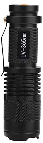 Lampe de Poche à Lumière Noire UV à LED, Lampe à Ultraviolets à Lumière Noire à Torche à Main 395/365 NM pour la Maison, la Randonnée, le Camping, les Voyages(365 nm)