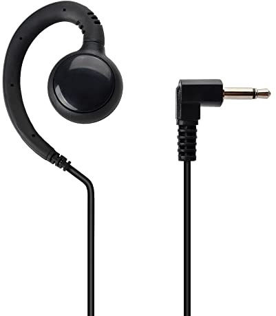 UAYESOK 3.5mm Receive/Listen Only Earpiece, C Shape Police Security Speaker Mic Headset with 3.5mm Audio Jacks for Ham Radio Walkie Talkie