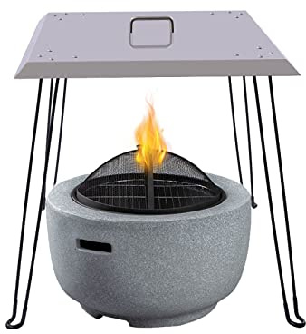 Feuerschale Deckl Garten Edelstahl Feuerstellen Brennerabdeckung Rechteckig Schützen Feuerstelle Deckel Faltbares Feuerschale Mit Funkenschutz (Edelstahl, 61cm*61cm*61cm)