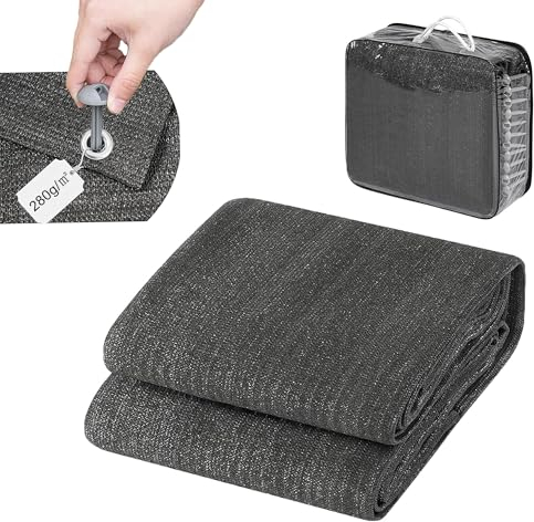 Laneetal Telo per Tenda Campeggio, Coperta da Picnic Idrorepellente in HDPE, Stuoia da Campeggio per Veranda con 12 Picchetti e 1 Borsa di Trasporto, 200x300 cm, Antracite
