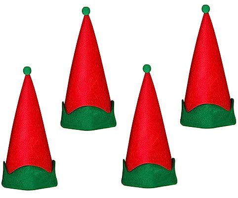ibasenice 4stücke Teiliges Weihnachtskostüm Lustige Elfenmützen Für Weihnachtsfeiern Leicht Und Bequem Für Foto-sessions Festliches Party-accessoire Für Familie Und Freunde