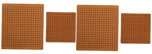 ibasenice 4stücke Faltbares Go-Schachbrett Aus Leder Für Junge Mädchen Tragbares Doppelseitiges Go-Brett Linien Für Reisen Und Spielspaß Zufällige Farben