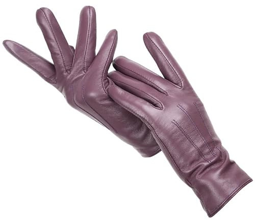 Yeuyyben Wintermode Damen Lederhandschuhe Auto Fahren Um Warm Zu Bleiben Damen Winterhandschuhe Weiche Schaffell Damenhandschuhe