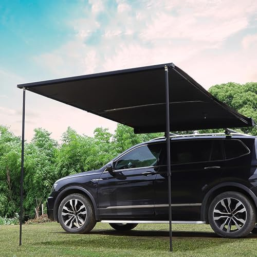 JCSRYD Auto Markise Camping Einziehbare Auto-Seitenmarkise für den Außenbereich, Ausziehbare Ripstop-Fahrzeugmarkise für Überlandcamping, PU5000 mm, Wetterfest, für SUV/LKW/Van (Size : 200x250cm/6.6X